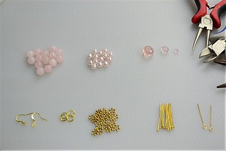 Materials used in glass jewelry making project